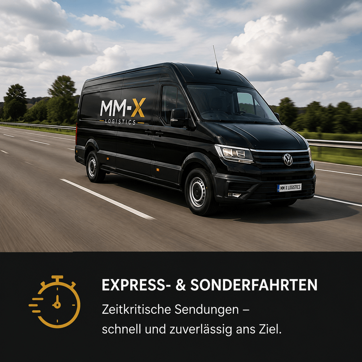 MM-X Logistics VW Crafter auf der Autobahn
